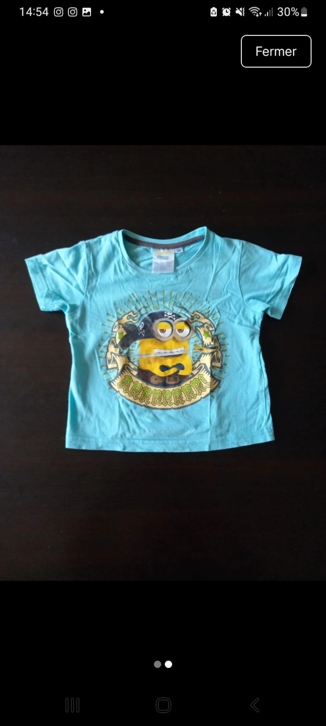 T-shirt les minions  garçon 3 ans